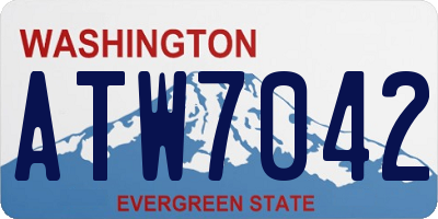 WA license plate ATW7042