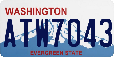 WA license plate ATW7043