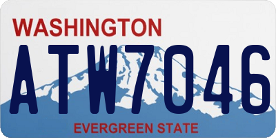 WA license plate ATW7046