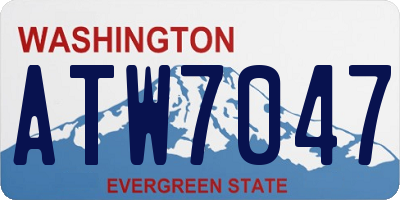 WA license plate ATW7047
