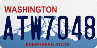 WA license plate ATW7048