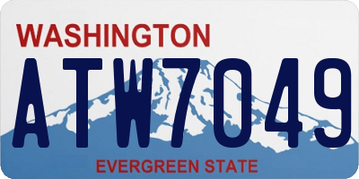 WA license plate ATW7049