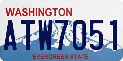 WA license plate ATW7051