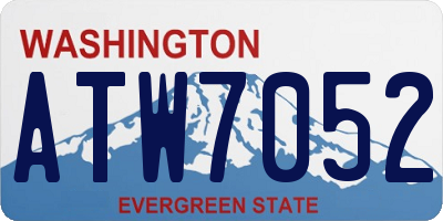 WA license plate ATW7052