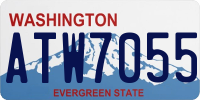 WA license plate ATW7055