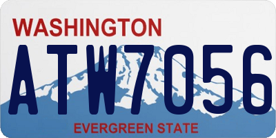 WA license plate ATW7056