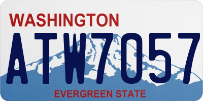 WA license plate ATW7057