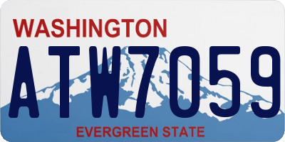 WA license plate ATW7059