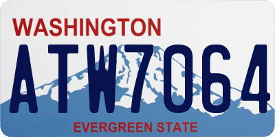 WA license plate ATW7064