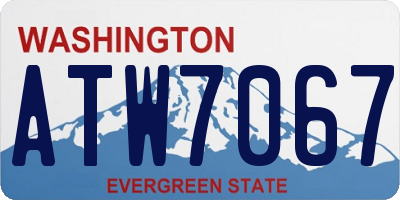 WA license plate ATW7067