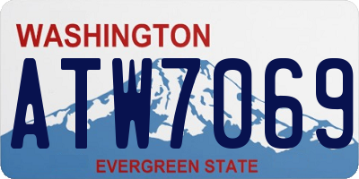 WA license plate ATW7069
