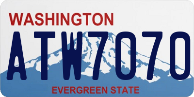 WA license plate ATW7070