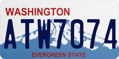 WA license plate ATW7074