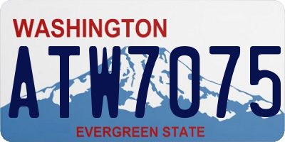 WA license plate ATW7075