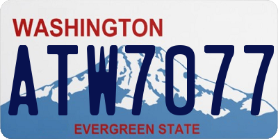 WA license plate ATW7077