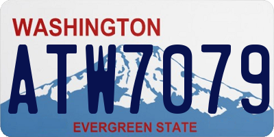 WA license plate ATW7079