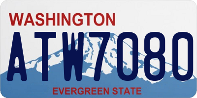 WA license plate ATW7080