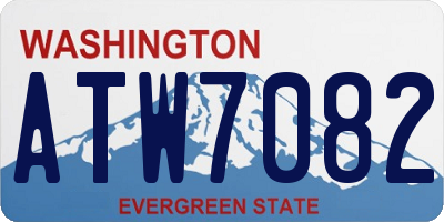 WA license plate ATW7082