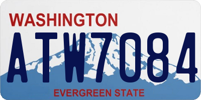 WA license plate ATW7084