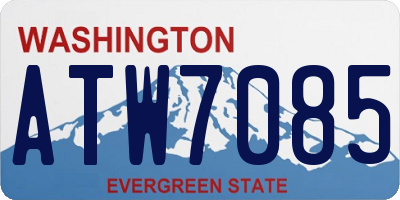 WA license plate ATW7085