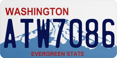 WA license plate ATW7086