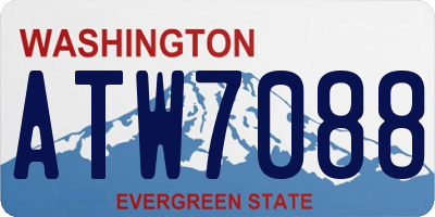 WA license plate ATW7088