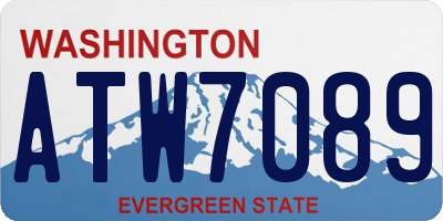 WA license plate ATW7089