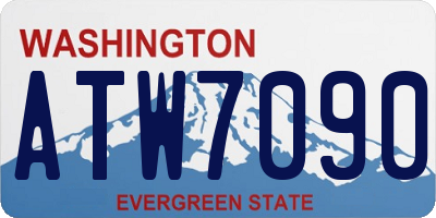 WA license plate ATW7090