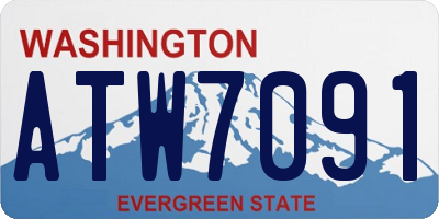 WA license plate ATW7091