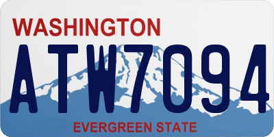 WA license plate ATW7094