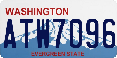 WA license plate ATW7096