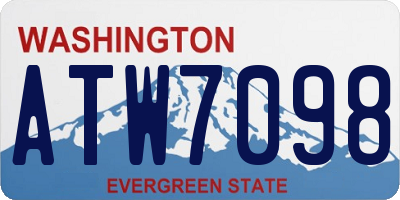 WA license plate ATW7098