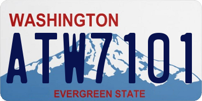 WA license plate ATW7101