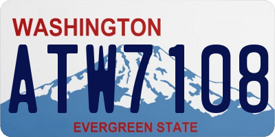 WA license plate ATW7108