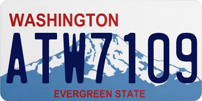 WA license plate ATW7109