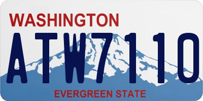 WA license plate ATW7110