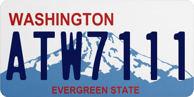 WA license plate ATW7111