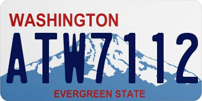 WA license plate ATW7112