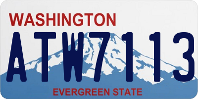 WA license plate ATW7113