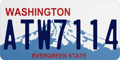 WA license plate ATW7114