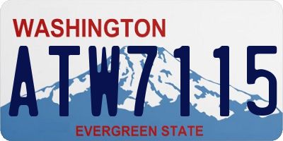 WA license plate ATW7115