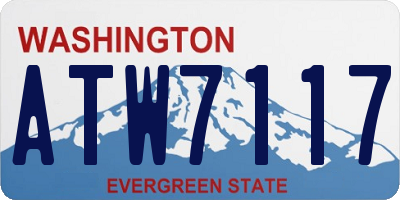 WA license plate ATW7117