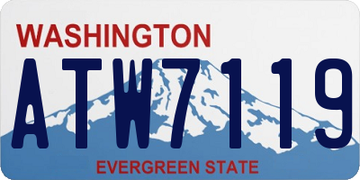WA license plate ATW7119