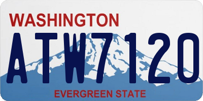 WA license plate ATW7120