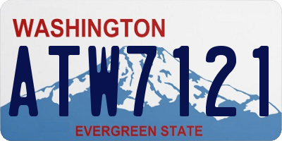 WA license plate ATW7121