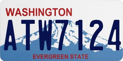 WA license plate ATW7124