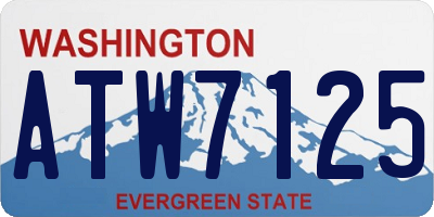 WA license plate ATW7125