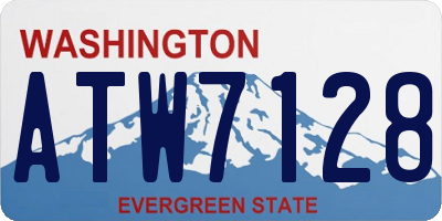 WA license plate ATW7128