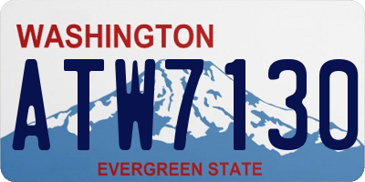 WA license plate ATW7130