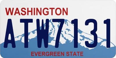 WA license plate ATW7131